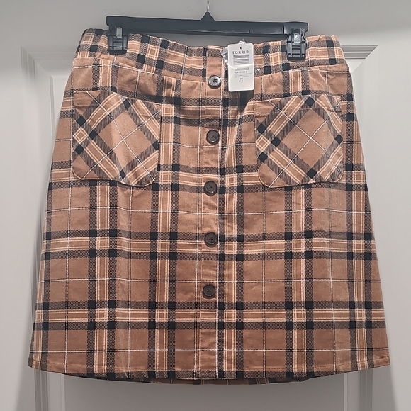 torrid Dresses & Skirts - Torrid Tan Plaid Mini Skirt